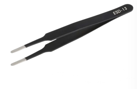 Set of 6 black beetle tweezers