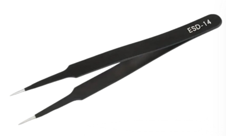 Set of 6 black beetle tweezers